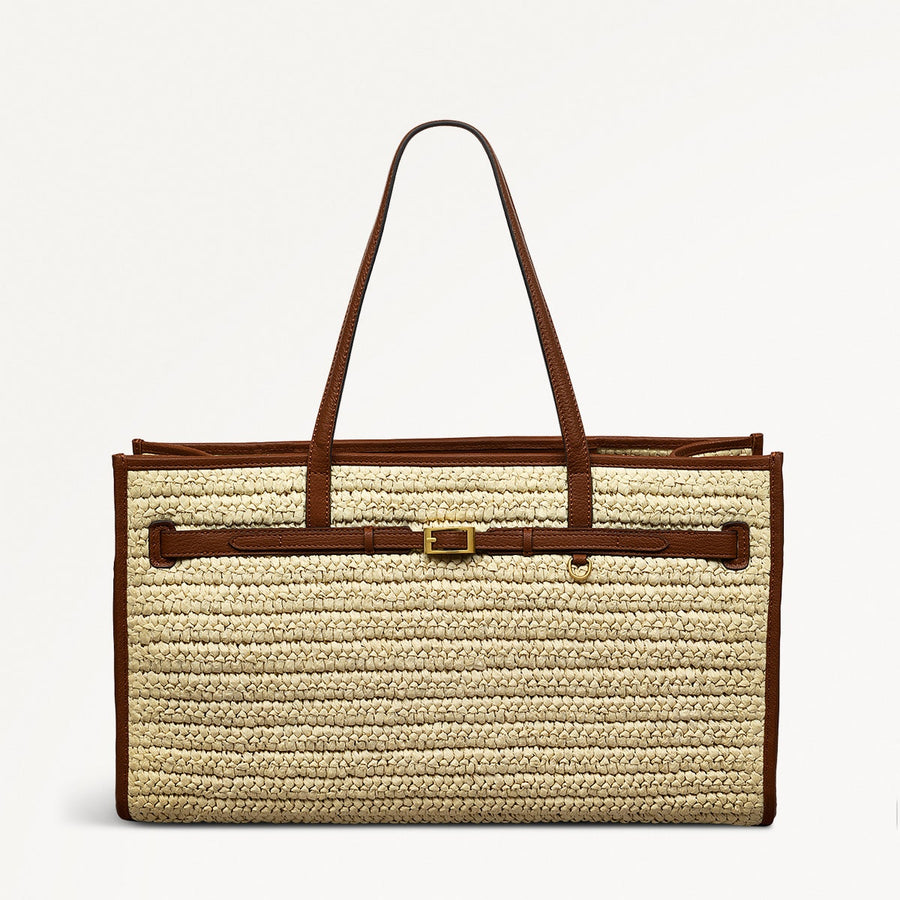 The Library Raffia Large Open Top Tote Bag - RHD22501
