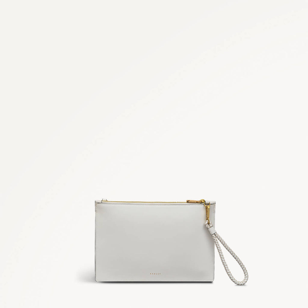 Kentucky Derby SS25 Leather Medium Ziptop Cross Body Bag in Chalk - 110704