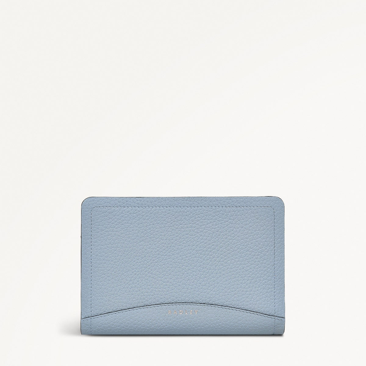 The Chancery Leather Medium Zip Around Wallet in Smoke Blue - 110705