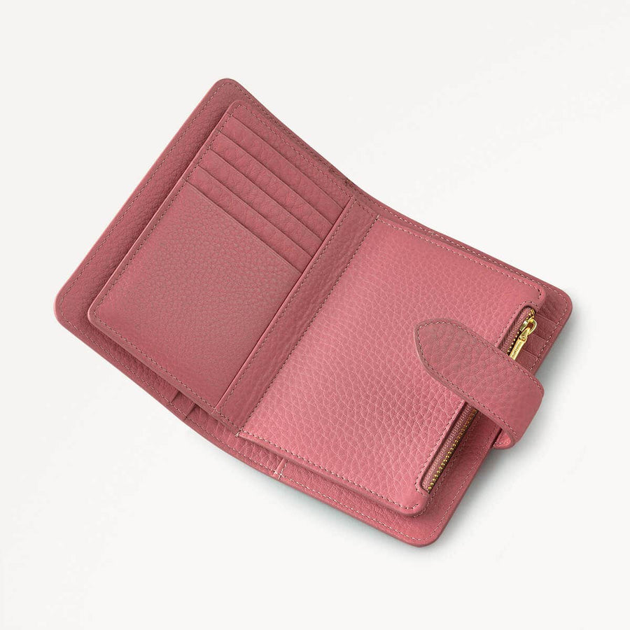 Hillgate Leather Medium Bifold Wallet in Sienna Pink - 110714