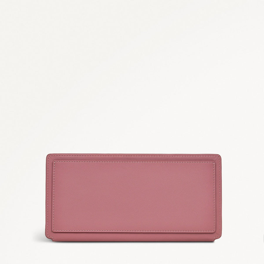 Lucky Charm Leather Large Bifold Wallet in Sienna Pink - 110715