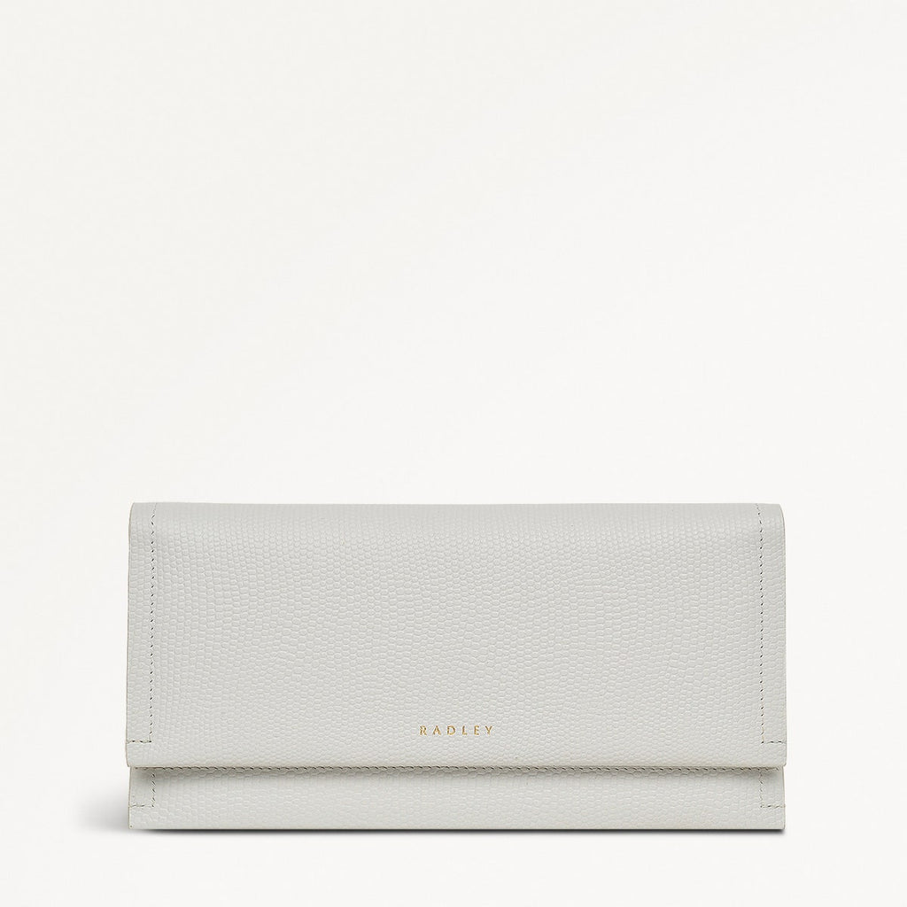 Oak Street Leather Large Flapover Wallet in Mist - 110719