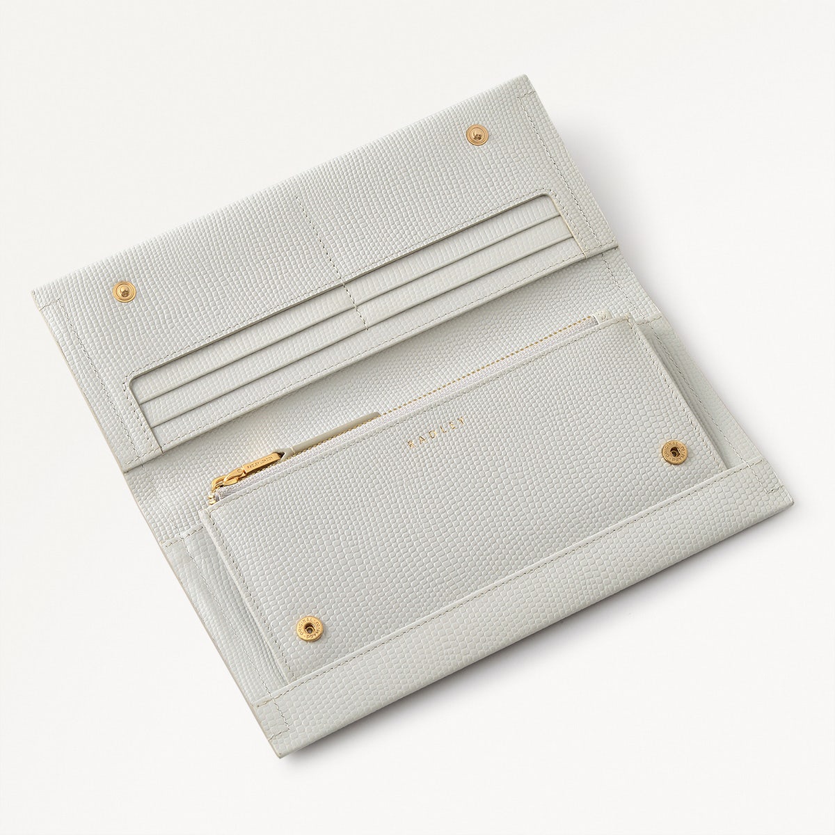 Oak Street Leather Large Flapover Wallet in Mist - 110719