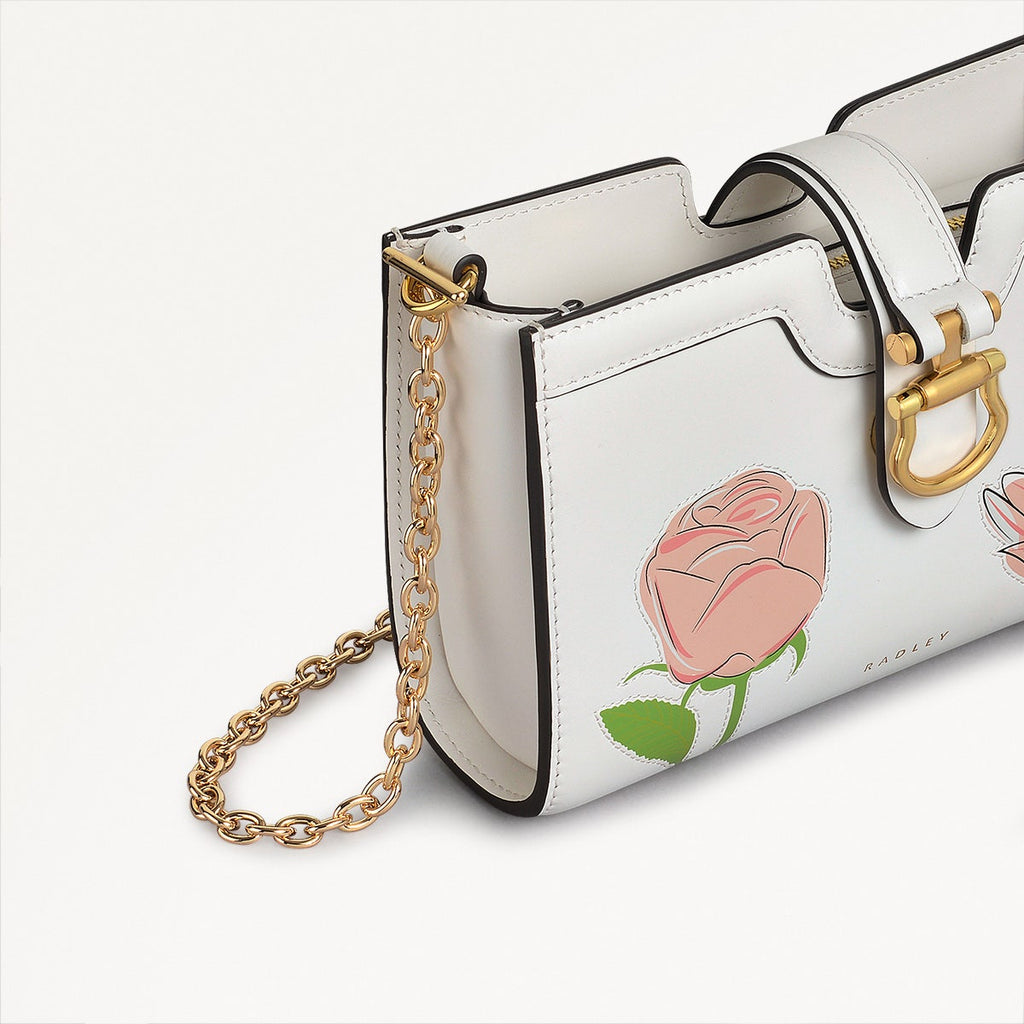 Kentucky Derby SS25 Leather Large Phone Cross Body Bag in Chalk - 110724