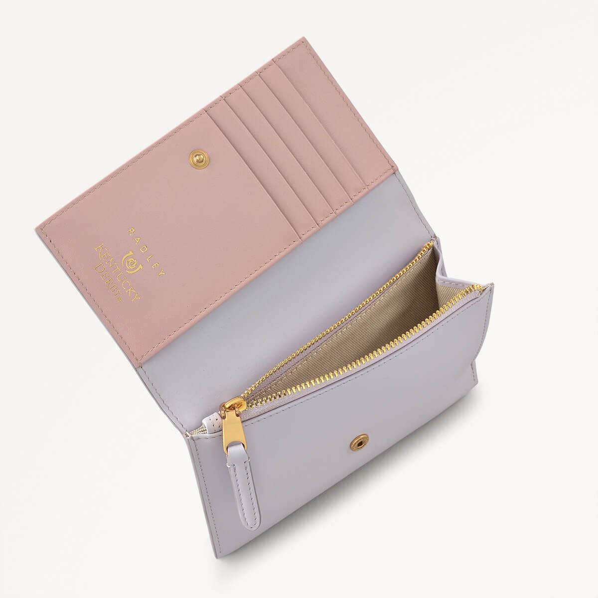 Kentucky Derby SS25 Leather Medium Flapover Wallet in Thistle - 110726