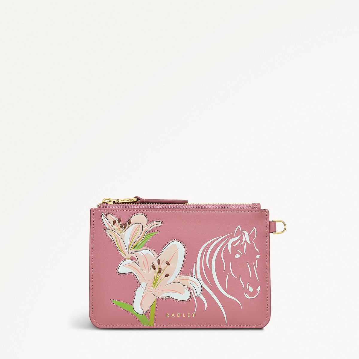 Kentucky Derby SS25 Leather Small Ziptop Coin Purse in Sienna Pink - 110727