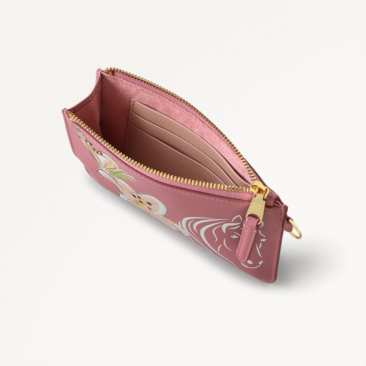 Kentucky Derby SS25 Leather Small Ziptop Coin Purse in Sienna Pink - 110727