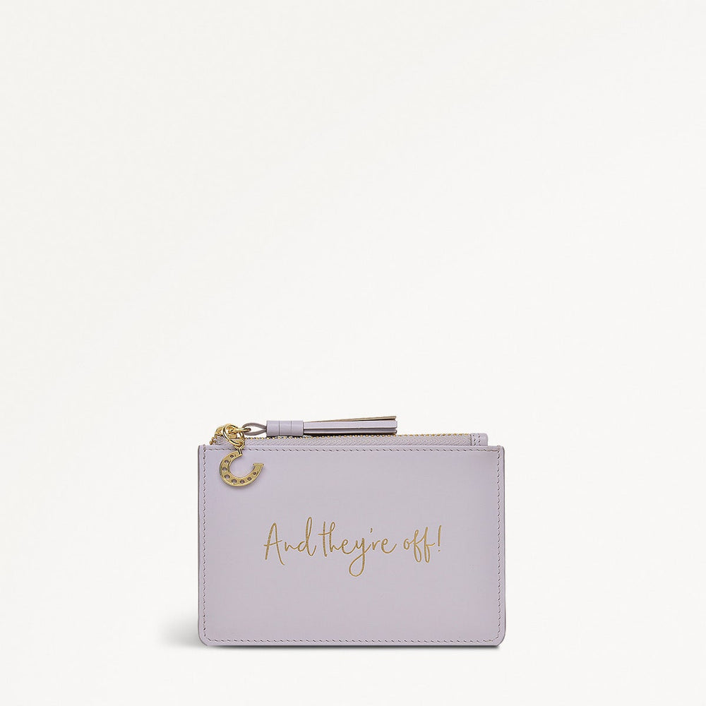 Kentucky Derby SS25 Leather Small Ziptop Coin Wallet in Thistle - 110728