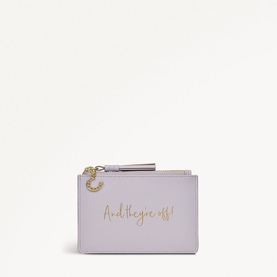 Kentucky Derby SS25 Leather Small Ziptop Coin Purse in Thistle - 110728