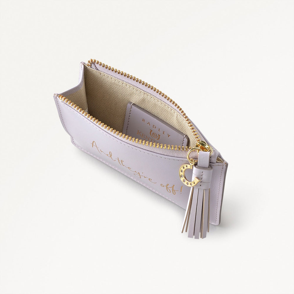 Kentucky Derby SS25 Leather Small Ziptop Coin Wallet in Thistle - 110728