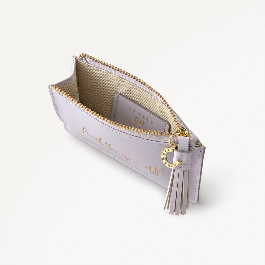 Kentucky Derby SS25 Leather Small Ziptop Coin Purse in Thistle - 110728