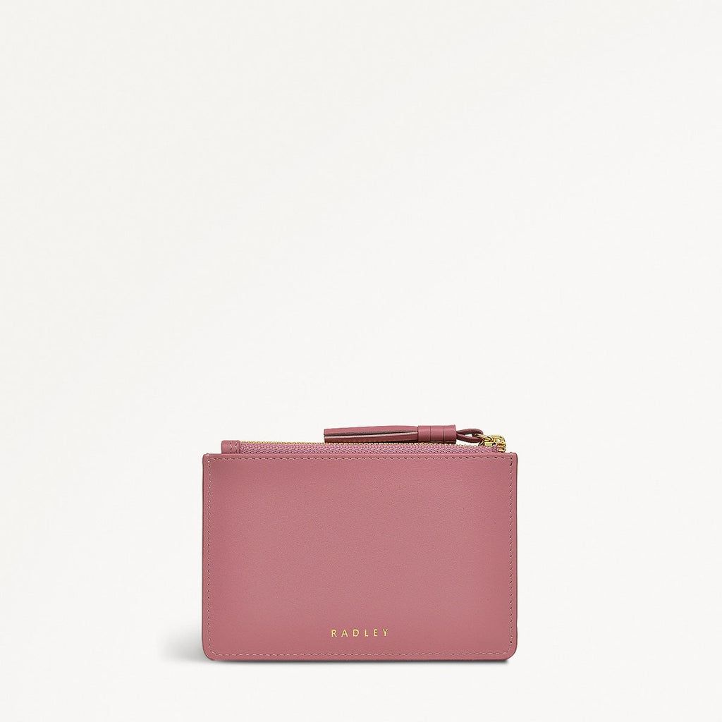 Kentucky Derby SS25 Leather Small Ziptop Coin Purse in Sienna Pink - 110729