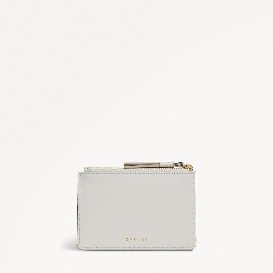 Kentucky Derby SS25 Leather Small Ziptop Coin Purse in Chalk - 110730