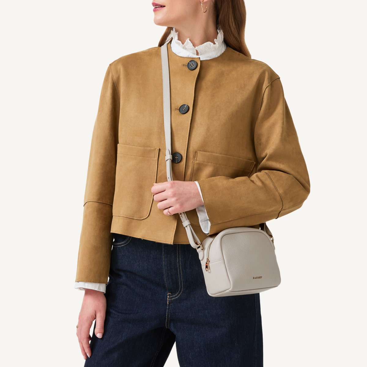 The Daily Mini Zip Around Cross Body Chalk - 110732