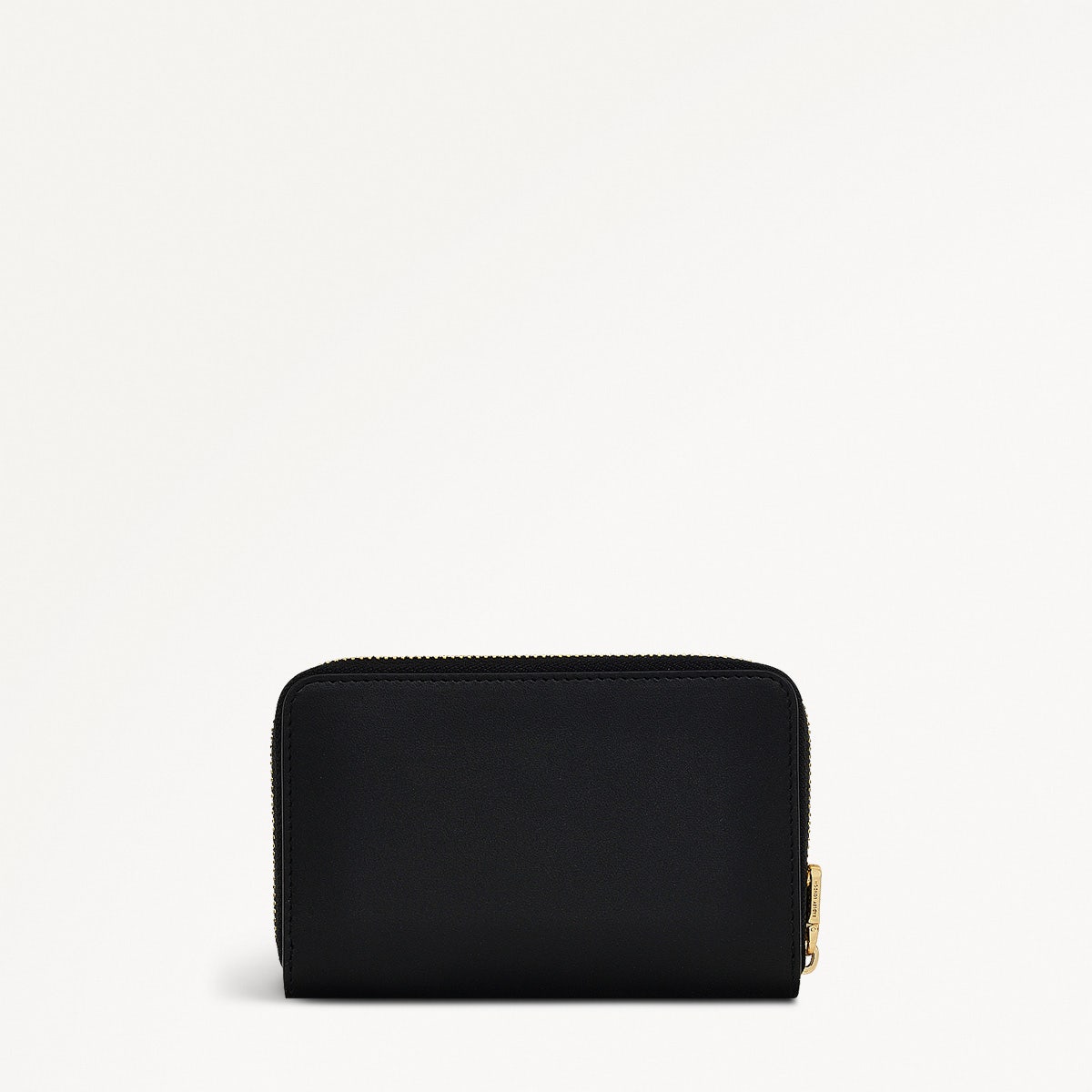 Pockets Leather Medium Zip Around Wallet in Black - 110750
