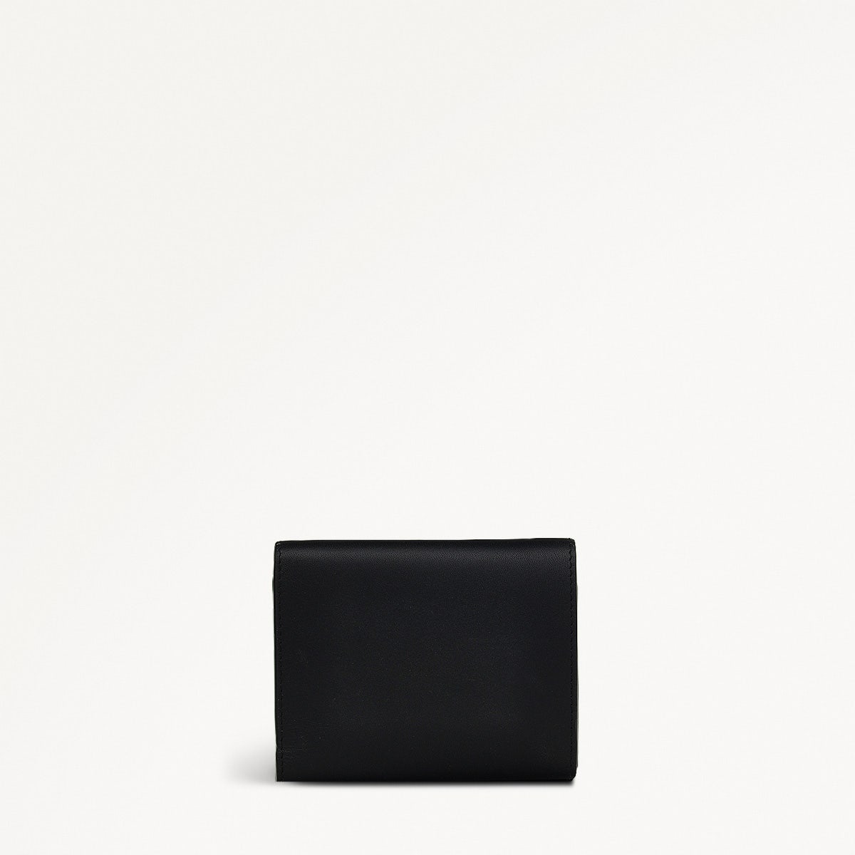 Pockets Leather Small Trifold Wallet in Black - 110751