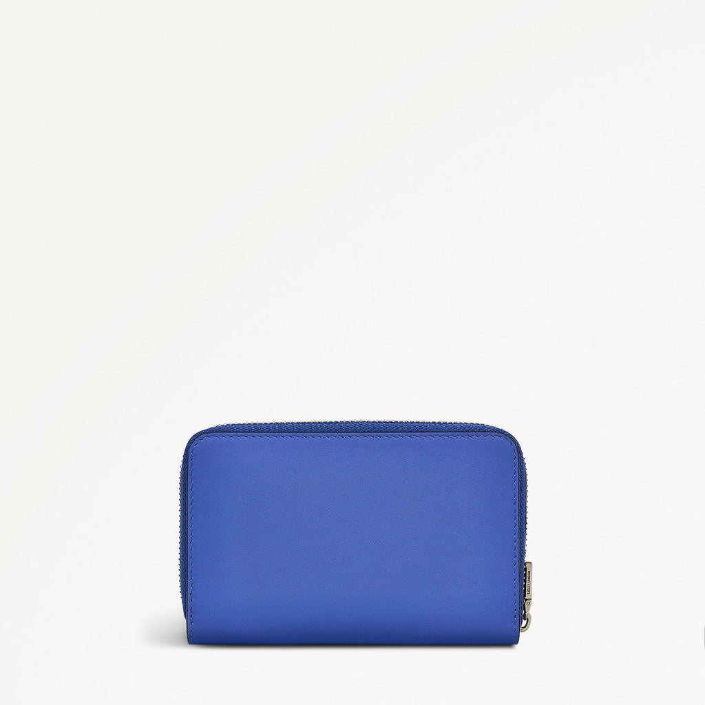 Pockets Leather Medium Zip Around Wallet in Yves Blue - 110756