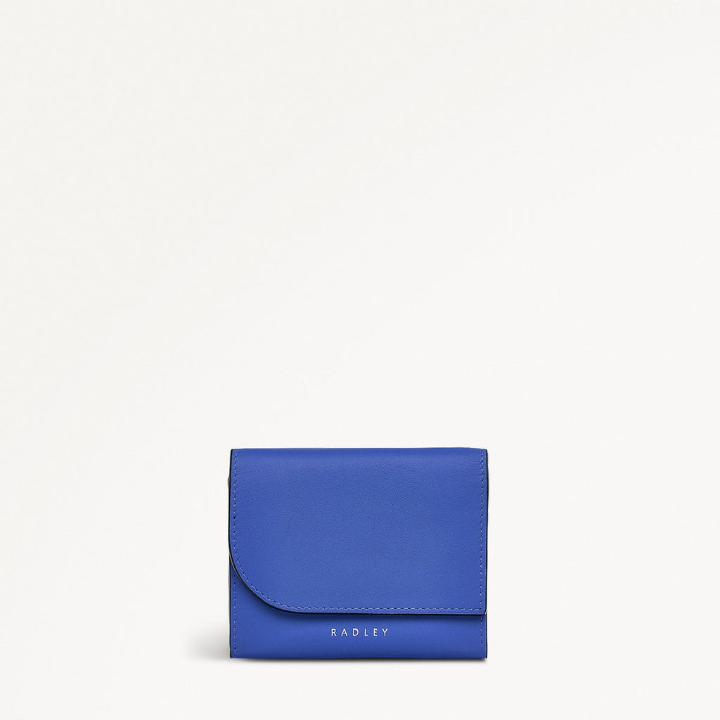 Pockets Leather Small Trifold Wallet in Yves Blue - 110757