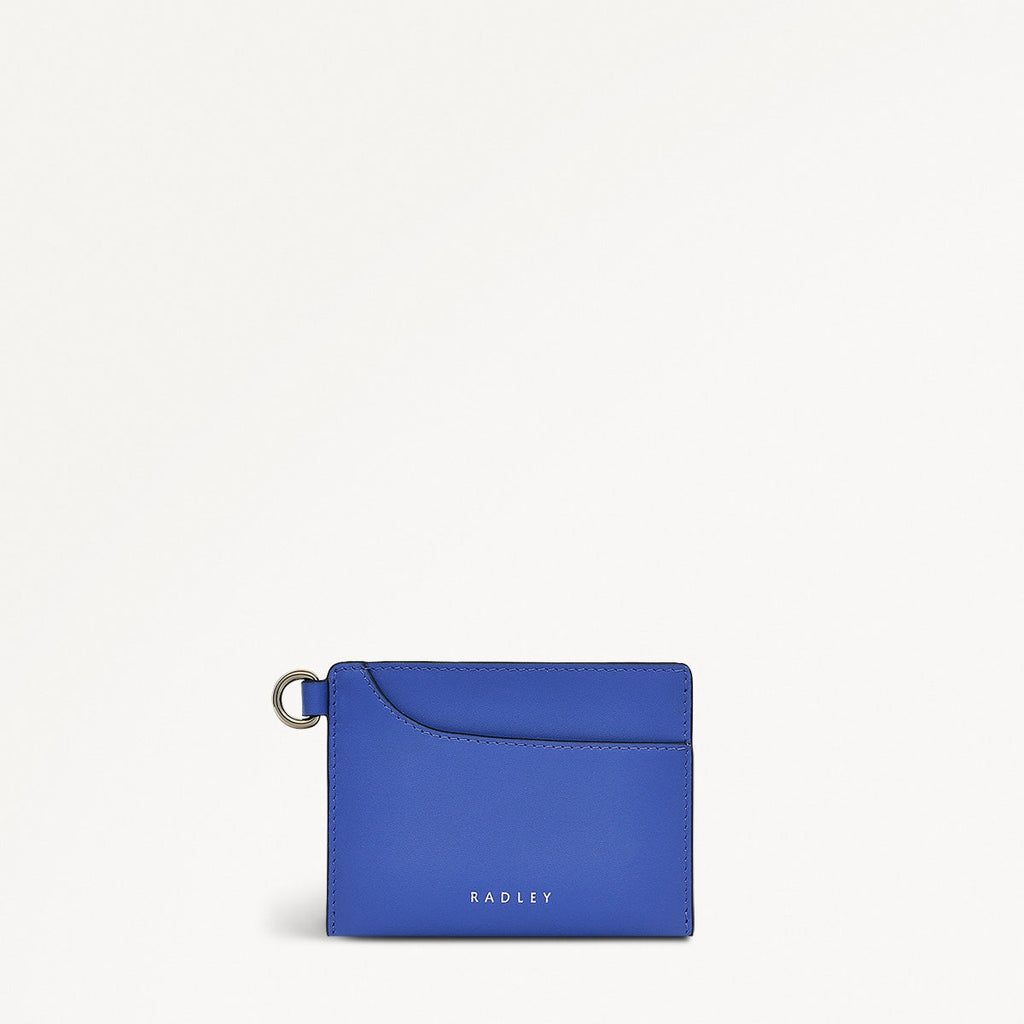 Pockets Leather Small Card Holder in Yves Blue - 110758