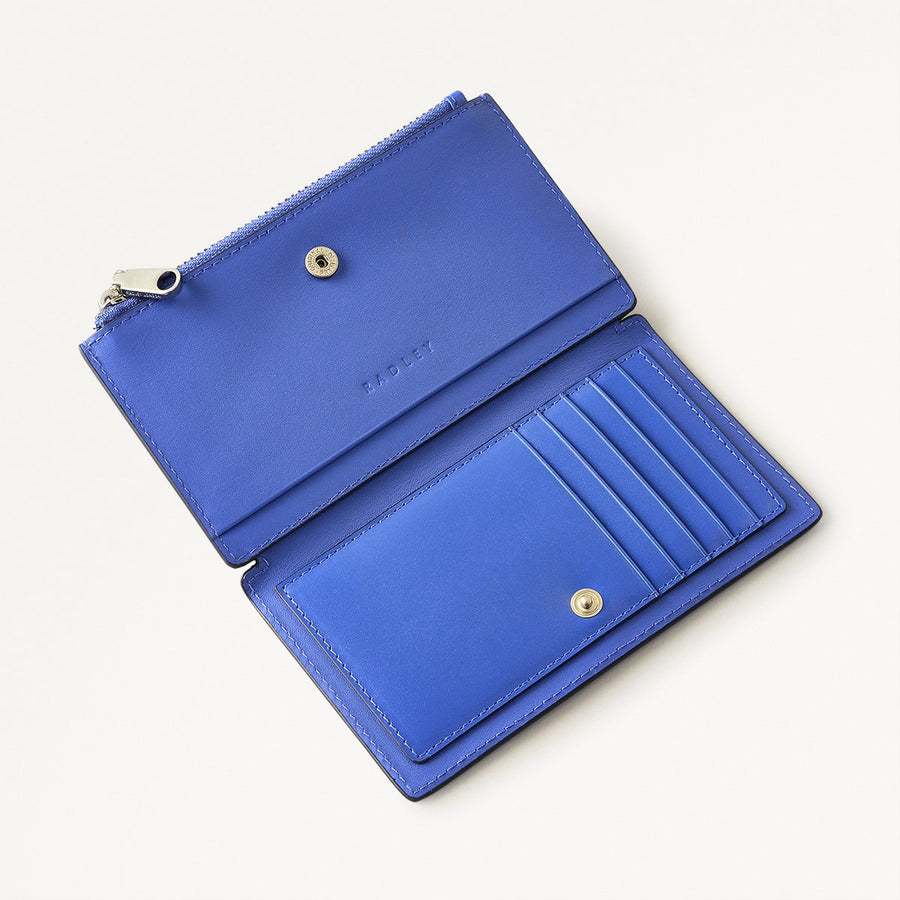COIN STREET MEDIUM ZIPTOP WALLET YVES BLUE
