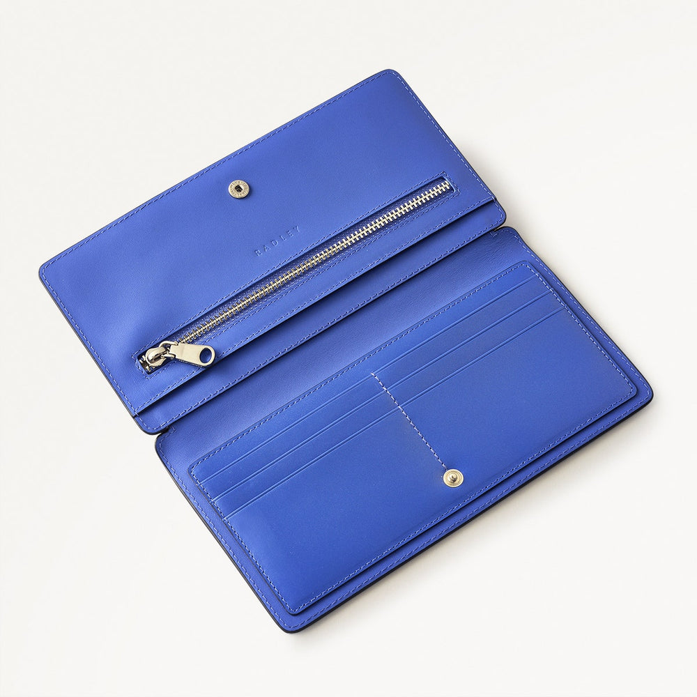 Coin Street Leather Large Bifold Wallet in Yves Blue - 110760