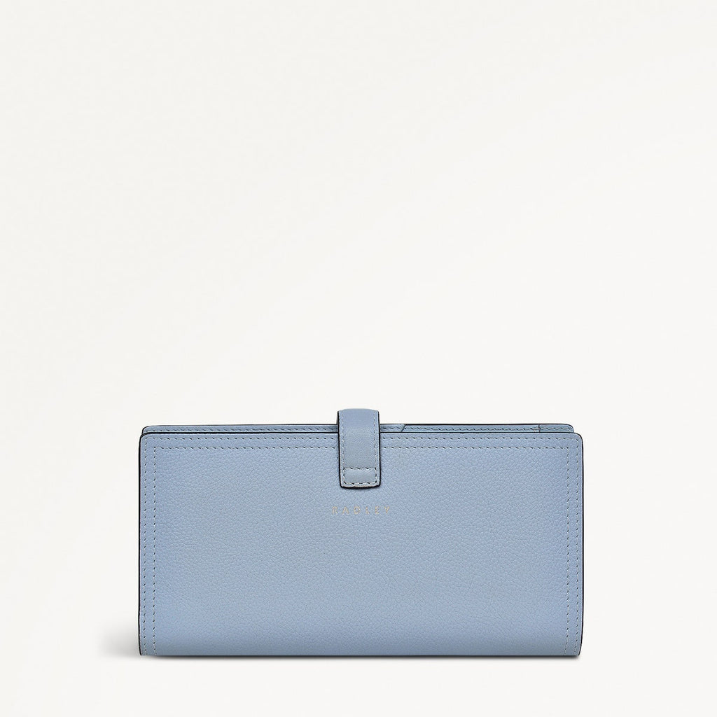 Willis Street Leather Large Bifold Wallet in Smoke Blue - 110761