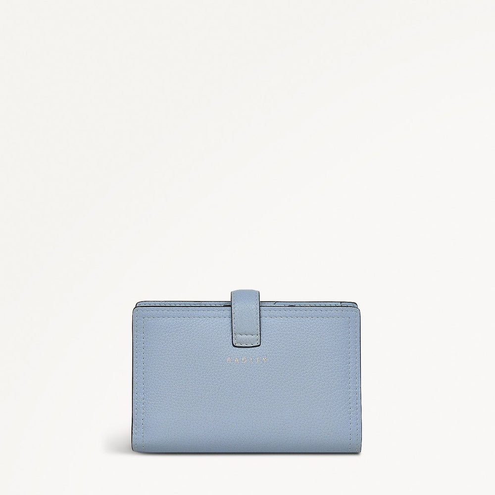 Willis Street Leather Medium Bifold Wallet in Smoke Blue - 110762