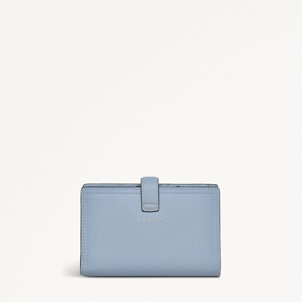 Willis Street Leather Medium Bifold Wallet in Smoke Blue - 110762