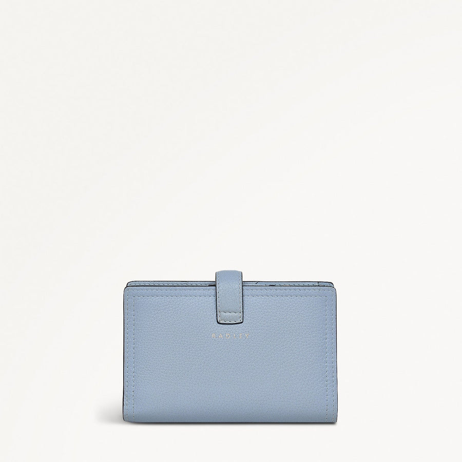 Willis Street Leather Medium Bifold Wallet in Smoke Blue - 110762