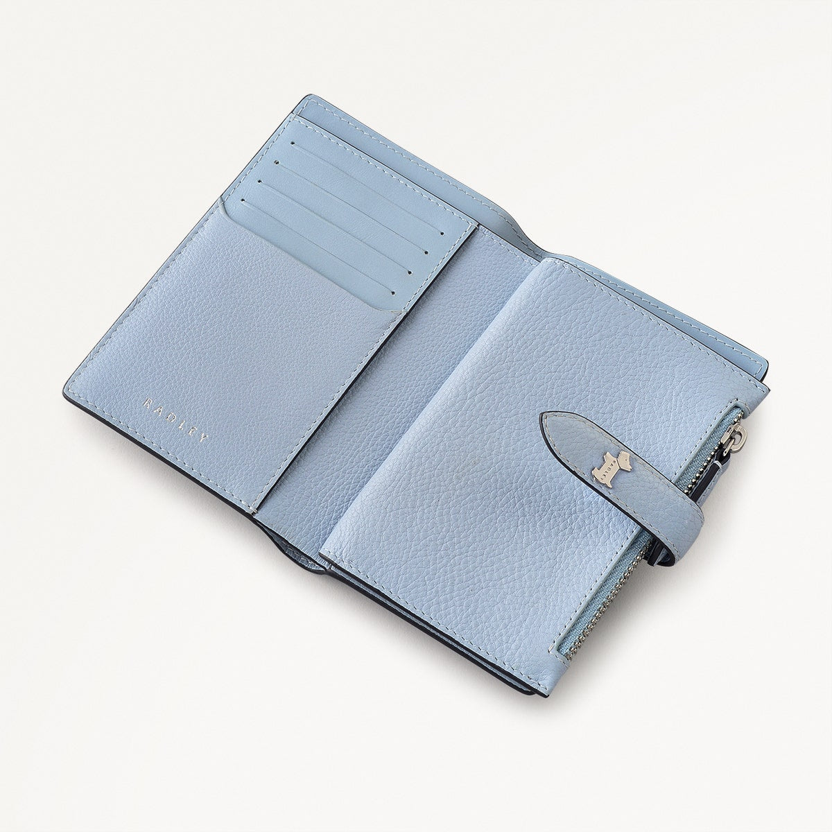 Willis Street Leather Medium Bifold Wallet in Smoke Blue - 110762