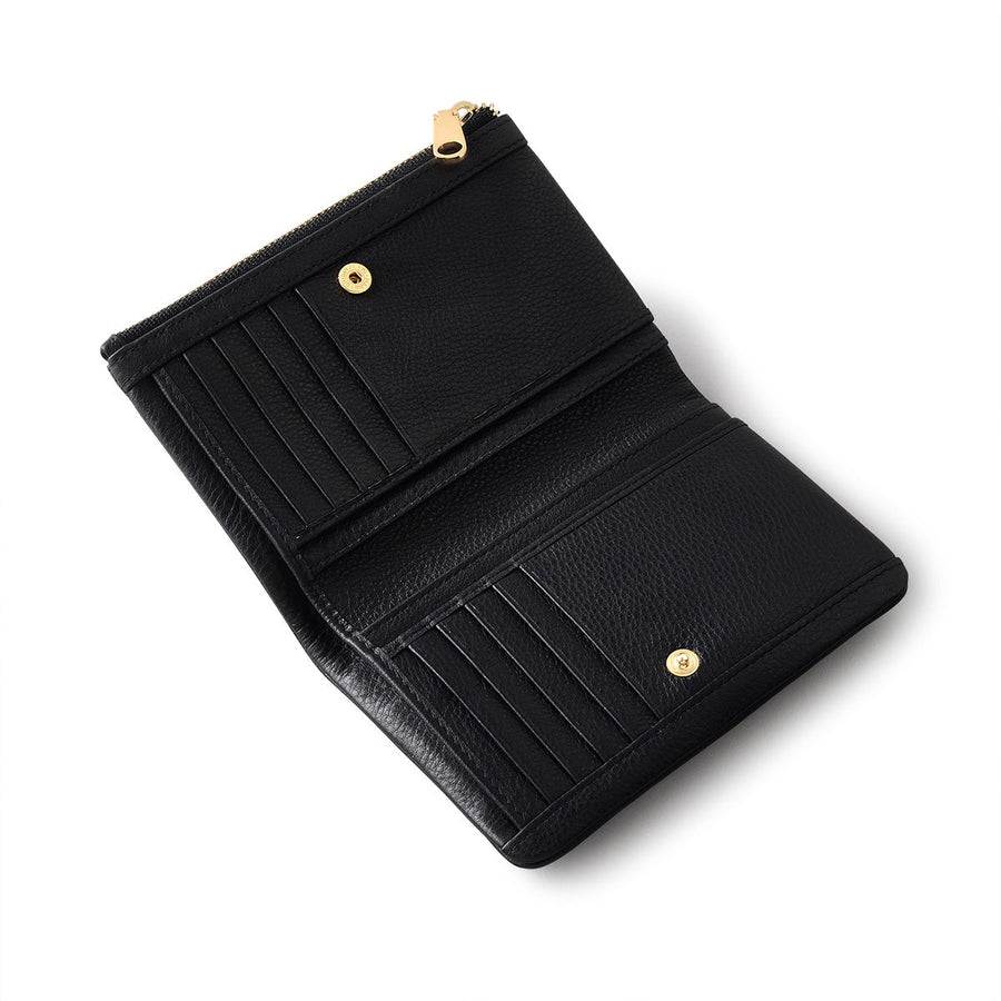 Mallow Street Leather Medium Bifold Wallet in Black - 110764