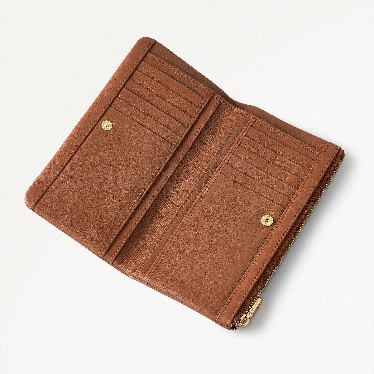 Mallow Street Leather Large Bifold Wallet in Saddle - 110765