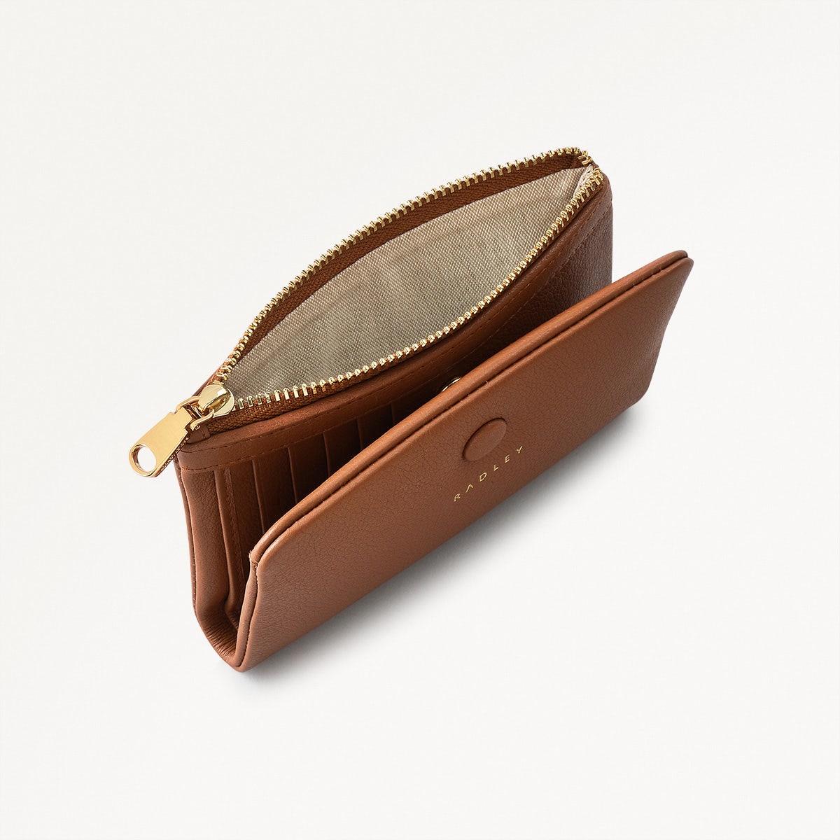 Mallow Street Leather Medium Bifold Wallet in Saddle - 110766