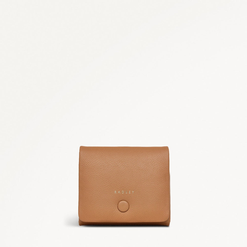 Mallow Street Leather Medium Flapover Wallet in Dark Butter - 110768