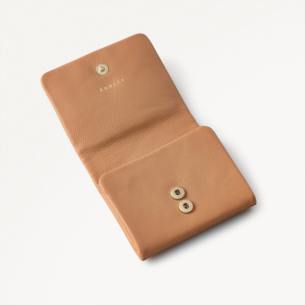 Mallow Street Leather Medium Flapover Wallet in Dark Butter - 110768