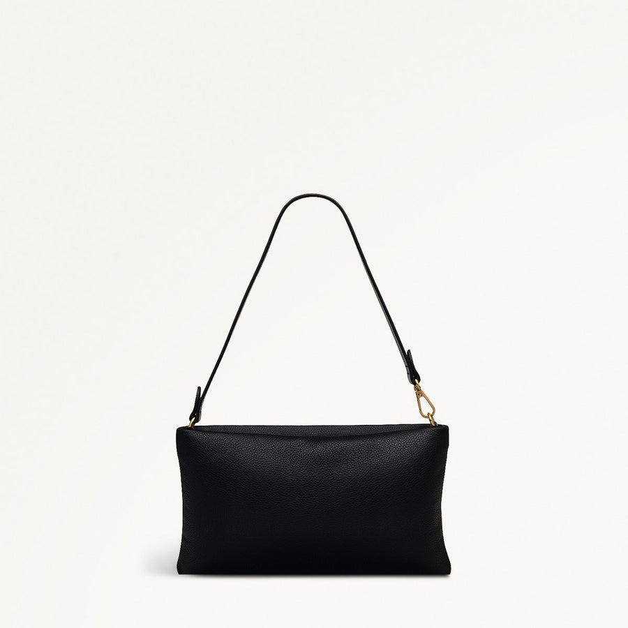 Mallow Street Leather Large Ziptop Wristlet in Black - 110769