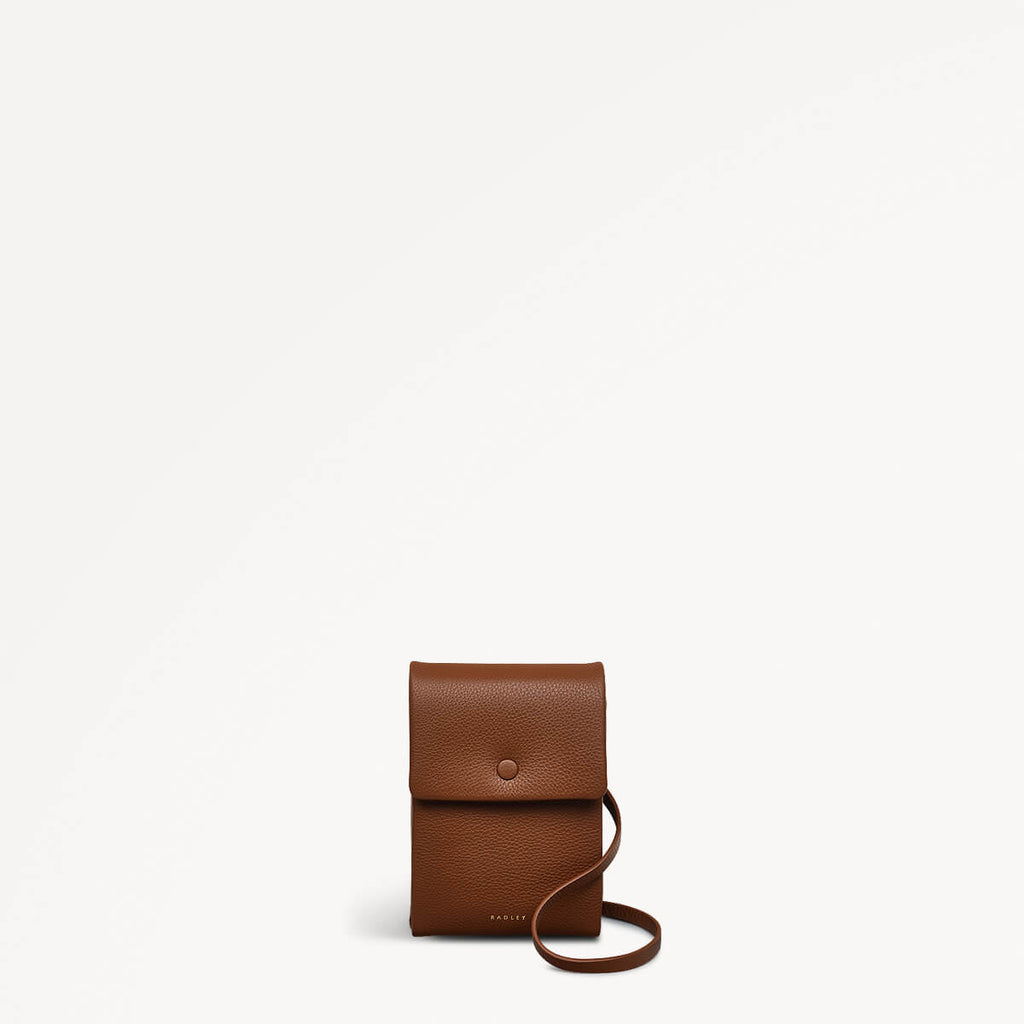 Mallow Street Leather Medium Phone Cross Body in Saddle - 110771