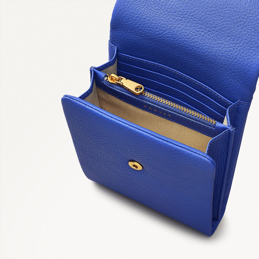 Mallow Street Leather Medium Phone Crossbody in Yves Blue - 110772