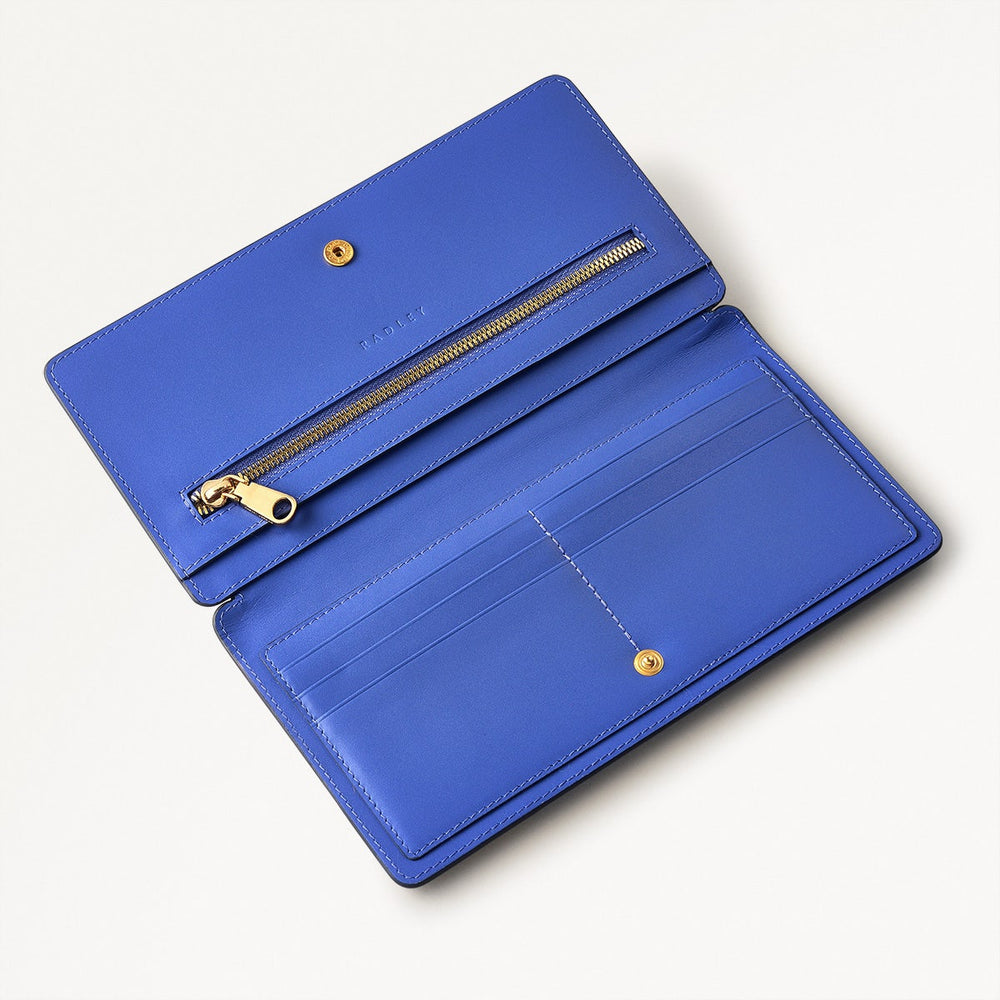 Coin Street Leather Large Bifold Wallet in Yves Blue - 110773
