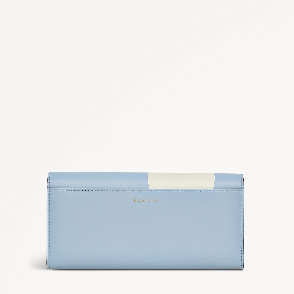 Lighthouse Leather Large Flapover Wallet in Smoke Blue - 110776