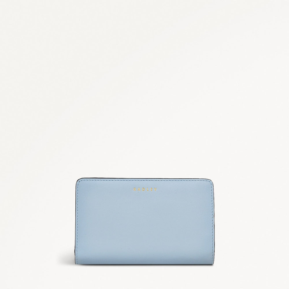 Lighthouse Leather Medium Bifold Wallet in Smoke Blue - 110777