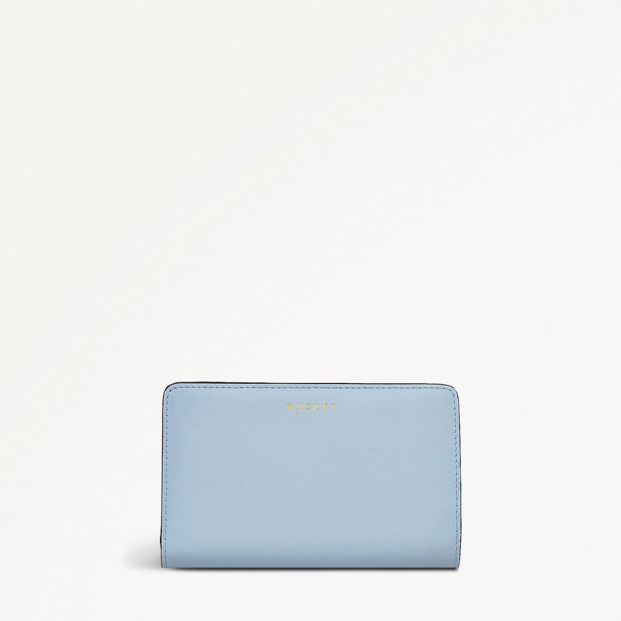 Lighthouse Leather Medium Bifold Wallet in Smoke Blue - 110777