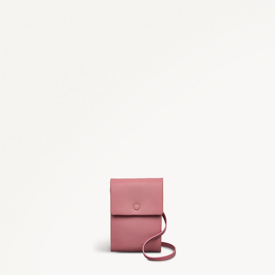 Mallow Street Leather Medium Phone Cross Body in Sienna Pink - 110787