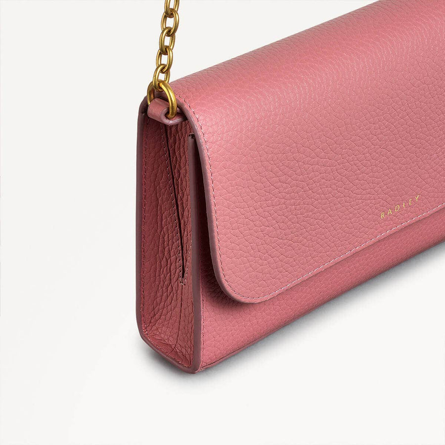 The Rathbone Leather Large Phone Cross Body in Sienna Pink - 110789