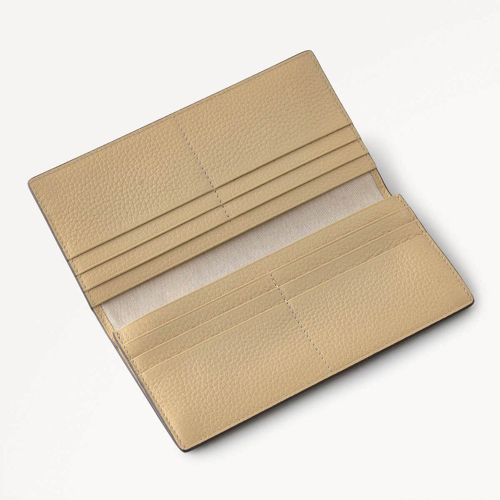 The Rathbone Leather Large Bifold Wallet in Stone - 110790
