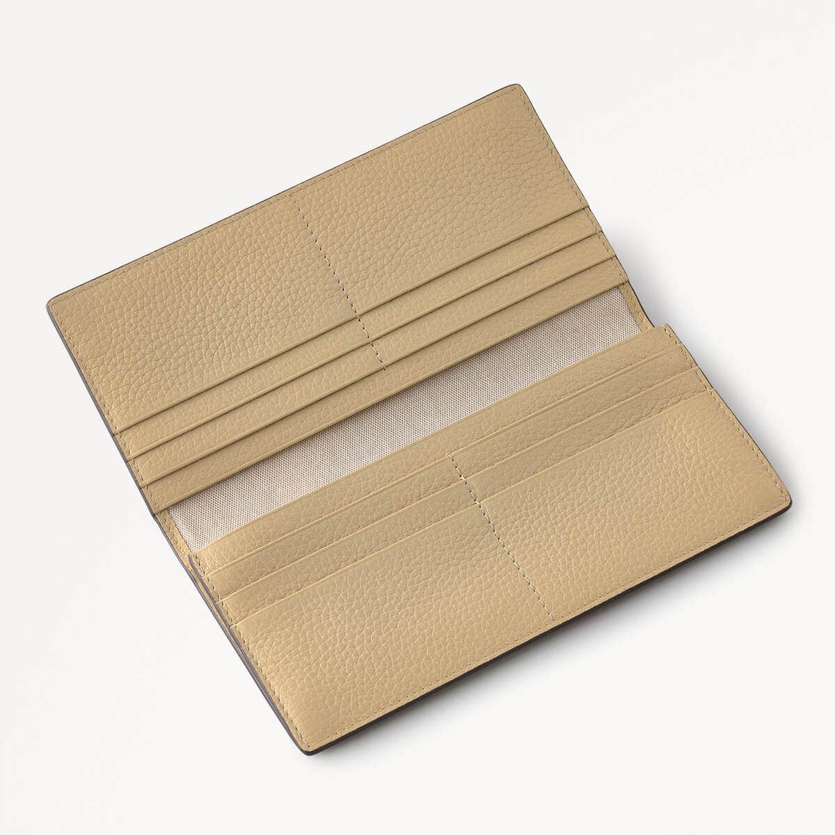 The Rathbone Leather Large Bifold Wallet in Stone - 110790