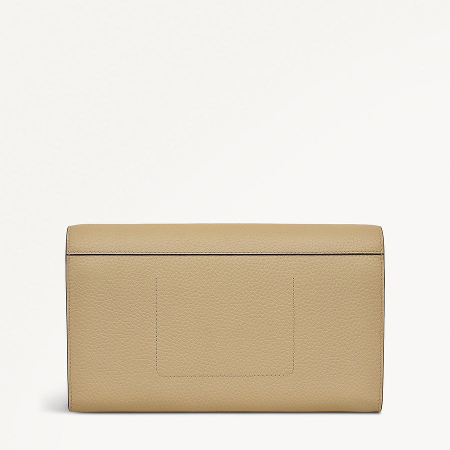 The Rathbone Leather Large Flapover Travel Wallet in Stone - 110791