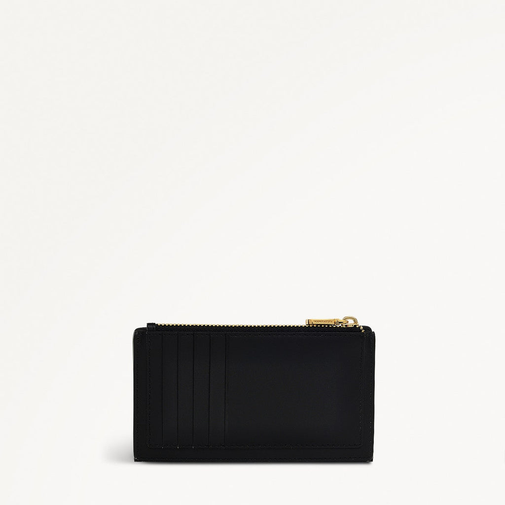 The Tales Of Spring Leather Medium Ziptop Wallet in Black - 110799