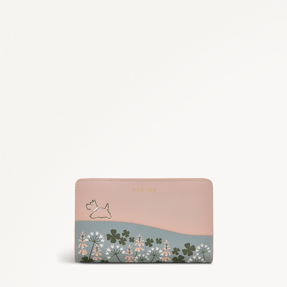 Fields Of Flowers Leather Medium Bifold Wallet in Prairie Pink - 110800