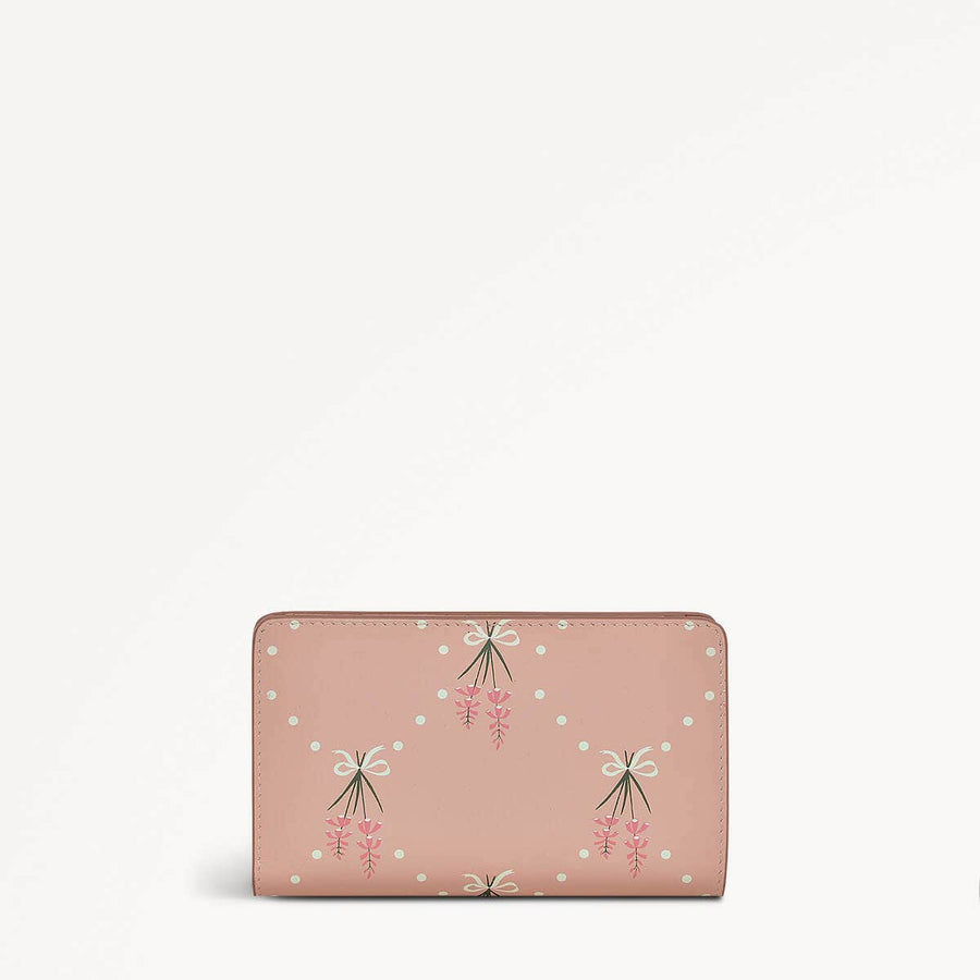 Hollyhock Leather Medium Bifold Wallet in Prairie Pink - 110802